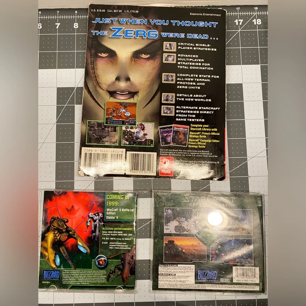Starcraft Brood War Expansion Set (PC 1999) + Prima Strategy Guide, Tested!